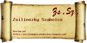 Zsilinszky Szabolcs névjegykártya