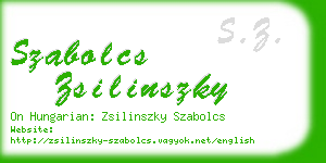 szabolcs zsilinszky business card